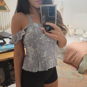 Sim & Sam Floral Lavendar Top